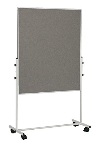 Bi-Office Mobile Duo Non Magnetic/Felt Easel 70x120cm