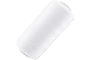 JOY STORE Bobina da 750 metri di filo in 100% poliestere. Filo per cucire a mano e a macchina. (Bianco)