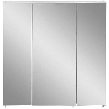 Held Möbel Bolgona Spiegelschrank, Holzwerkstoff, Weiß, 20 x 90 x 68 cm