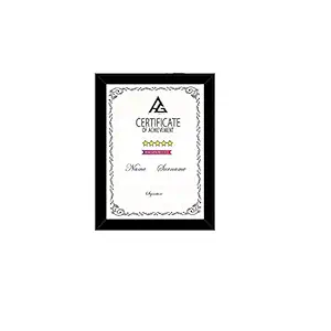 AG CRAFTS A4 Size Photo Frame For Wall Black Picture Frame For Home and Office Decoration (Black-A4-1 Frame)