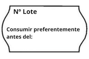 B BALSAT BALSAT Etiquetas 26x16 Marcaprecio UNIVERSAL para etiquetadora.Compatibles OPEN,METO,JOLLY,BLITZ,SWING - Paquete de 6 ud. (Nº de lote/Consumir preferentemente)