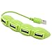 Produktbild Jamicy® Ultra Slim Extra Leicht 4 Port USB Hub, Kreativer Obst- und Gemüsestil USB Hub, Datenhub für Windows 93/98/2000/2003/ME/XP/VISTA, Win7, Grün