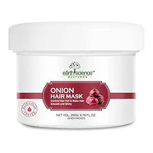 Earth Science Ayurveda Onion Oil Hair Mask Frizz -Free and Stronger Hair for Men & Women Pack of 1