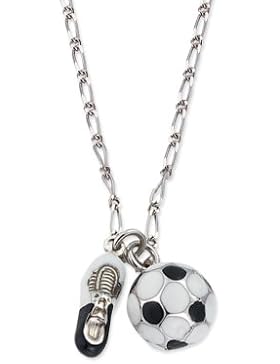 SCOUT Kinderschmuck, Collier 925 Sterling Silber, 35-39cm, Fußball und Schuh handemailliert