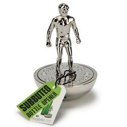 Retro Chrome Subbuteo Metal Football Bottle Opener Gift