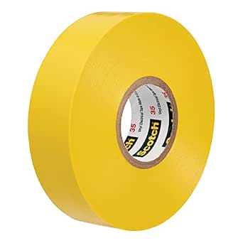3M 35-Yellow-3/4x66FT Scotch #35 Electrical Tape 10844-BA-10, 3/4 inch ...