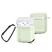 Produktbild Wanshop Airpods Silikon-Transporttasche Schutzhülle Skin Sleeve Pouch Box für Apple Airpods Kopfhörer-Zubehör Silikonhülle Schutz AirPods Aufladen Case (Grün)