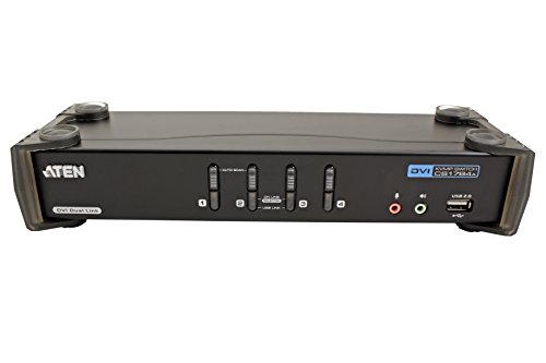 Aten CubiQ CS1784A 4-fach KVM Umschalter (DVI, USB 2.0, 2.1 Audio) - 5
