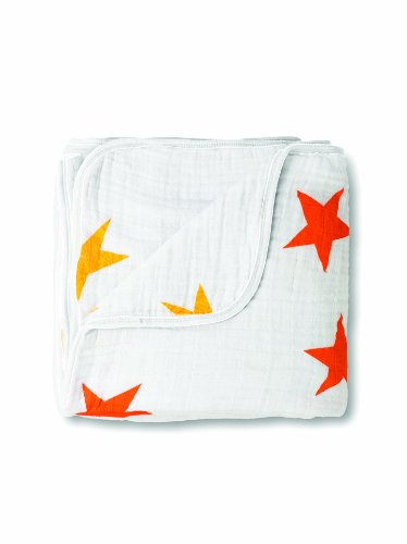 Aden + Anais Super Star Muslin Dream Blanket, Orange/Yellow
