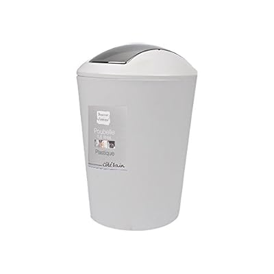 Douceur d'Intérieur 6PSB050BC Flic Flac Poubelle Blanc 5,6 L