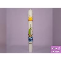 Kommunionkerzen Konfirmationskerze Kerze zur Kommunion Taufkerzen Mädchen Junge 400x40mm inkl. Beschriftung alle Motive Handgefertigt Kerze Schiff Grün