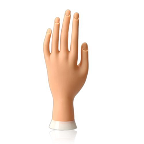 CINEEN Nail Art Movable Practice Model Hand for Nail Art Training Tips Soft Practice Hand Flexible Silicone Prosthetic Hand Manicure Tool...