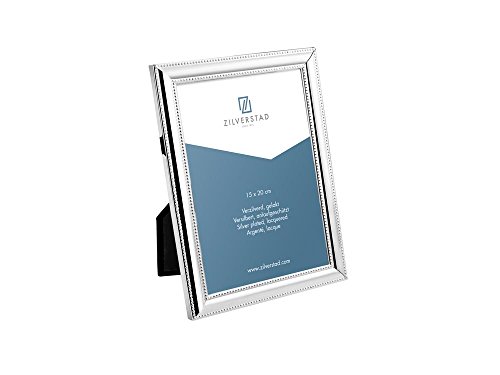 Fotorahmen Perlrand glänzend 15x20cm versilbert anlaufgeschützt