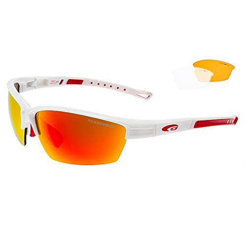 Preisvergleich Produktbild GOGGLE Sonnenbrille mit klarer orangener Wechselscheibe T580-2