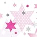 Wallpaper Border Children "Stars 4 Girls" Pink/Grey