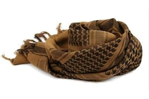 SWIFT WEAR Bufanda de algodón suave Shemagh árabe sombrero de sol combate desierto Keffiyeh SAS ejército táctico militar desierto cabeza cuello abrigo máscara, moca, Talla única