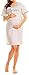 Happy Mama Women's Maternity Nightie Robe Hospital Set Nursing Nightshirt. 385p (Turquoise, 16)