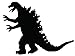 Produktbild Godzilla Silhouette Aufkleber Vinyl Wand Aufkleber art KIDS Zimmer Jungen Mädchen (BR12) groß, 60 cm x 86 cm