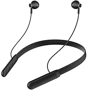 Wireless Bluetooth Headphones Earphone For Samsung Galaxy M51 Neckband Earphone Bluetooth 5.0 Wireless Headphones with Hi-Fi Stereo Sound, 12Hrs Playtime, Lightweight Ergonomic Neckband, Sweat-Resistant Magnetic EarbudsBluetooth Neckband with Vibration Alert for Calls, in-Ear Wireless Earphones with 12 Hour Battery Life, Fast Charging & in-Built Mic, IPX5 Sweatproof Headphones (GO, Black)