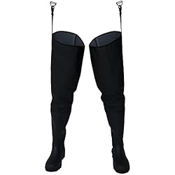 NEGRO Botas pescadores de muslo "STANDARD" 45 EU Botas de pescar , zancudas , waders , vadeadores