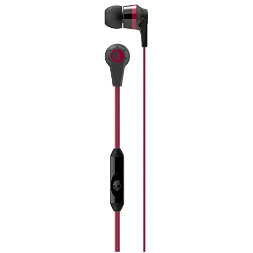 Skullcandy Ink'd - Auriculares in-ear (con micrófono), negro/rojo
