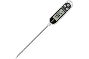 Nartel® Cooking Thermometer, Digital Meat Food Thermometer Instant Read Long Probe Auto Off LCD Screen Kitchen Thermometers for BBQ, Meat, Sugar, Milk, Water, Jam, Grill (Battery Included)