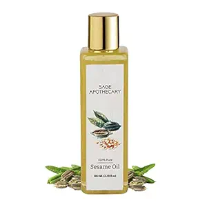 Sage Apothecary 100% Pure & Natural Sesame Oil for Healthy Skin-100ML