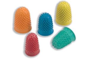 N D OFFICE Quality Thimblette Rubber for Note-counting Page-turning Size 2 Yellow Ref 265494 [Pack 10]