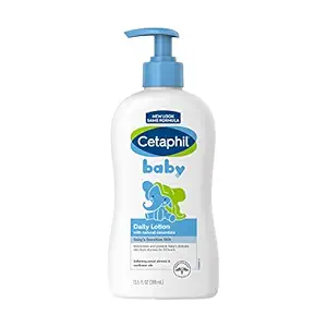 Cetaphil Baby Daily Lotion with Organic Calendula, Sweet Almond Oil and Sunflower Oil, Pump Bottle : Pump