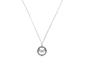 MayDee Wednesday Cosplay Zubehör Addams Halskette Für Unisex Fans W Symbol Persönlichkeit Anhänger Für Mann Und Frau Gothic Lolita Halskette Halloween Dekoration (A)