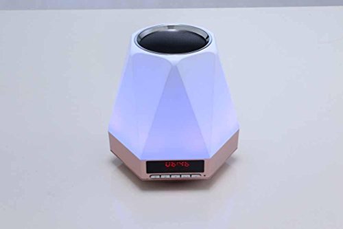 YL Bluetooth-Bildschirm Uhr Wecker, Kreative Wireless Bunte Diamant-Lautsprecher , Gold,gold