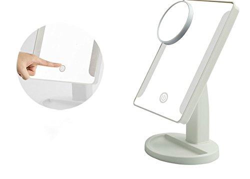 Beleuchteter LED Kosmetikspiegel Make Up Spiegel Kosmetik Standspiegel Schminkspiegel mit 10 Fach Vergrößerung Spot Mirror 36 LEDs Weiß - 4