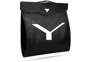 BASENOR Tesla Model Y 2024-2020 Poubelle de voiture pliable avec lumière LED magnétique Suspendre poubelle voiture sac de rangement de voiture étanche interieur accessoire pour Tesla