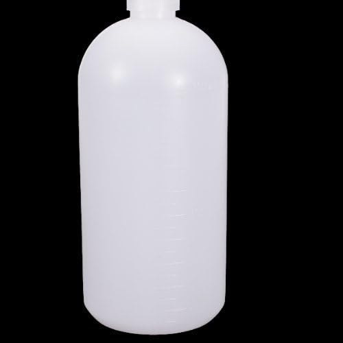 TYKusm 1000ml Plastic Sample Reagent Bottle Ribbed Lid (White)