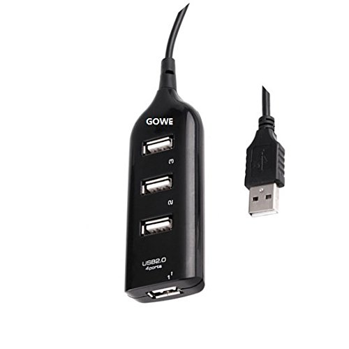 GOWE gwe-2288881 – USB 2.0 (4 Port Hub, Plug & Play), Schwarz