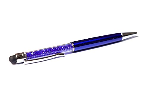 QUALITÄT 2-in-1 Kapazitiver Touchscreen-Stylus und Kugelschreiber mit Swarovski-Kristallen. GRATIS-KULI-MINE (MARINE)