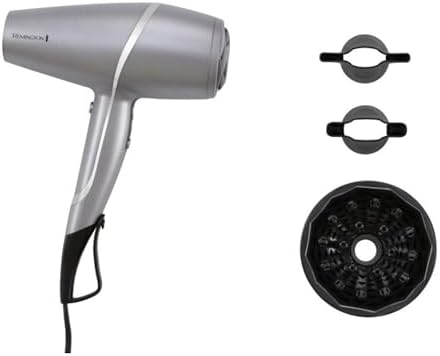 Remington Asciugacapelli [3 Accessori: Diffusore e 2 Concentratori, Tecnologia StyleAdapt che Regola il Calore] PROluxe You (Ionico, Rivestimento Diamond-Ceramic, Asciugatura Rapida, 2400W) AC9800