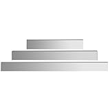Modernes 3-teiliges verspiegeltes Regal-Set mit 30,5 cm, 45,7 cm und 61 cm langen Leisten mit 10,2 cm Tiefe