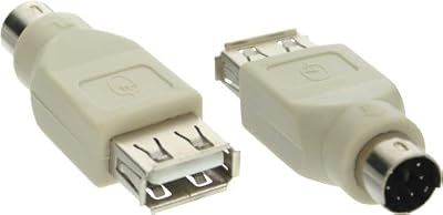 InLine 33103 Adaptateur USB USB A femelle à PS/2 mâle