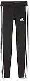 Elastischer Bund adidas Mädchen Yg Tr Eq 3s L T Tights,schwarz(black/White),L(Herstellergröße:11-12Y)