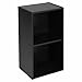 Produktbild 2, 3, 4 Etagen Standregal Regal Aufbewahrung Bücherregal CD/DVD Organizer Home Office Möbel Schwarz, schwarz, 2 Ablagefächer