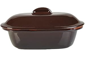 Cuoci arrosto Brunello in Terracotta, Colì Maioliche e Terrecotte dal 1650, Marrone, Lunghezza 39 cm
