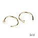 TianQin WY Small 316L Surgical Steel Open Nose Ring / Hoop Cartilage Piercing Stud Body Piercing Thickness 0.8mm and 8mm Diameter (8mm 10pcs)