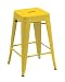 Produktbild 1x Stuhl Hocker Metall Barhocker Gelb Industry Design Farbwahl Küchenstuhl STAPELBAR Esszimmerstuhl Retro