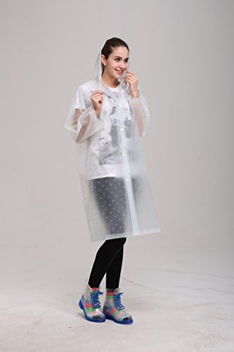 Waterproof Rainwear Portable Raincoat Adults EVA Rain Poncho with Hoods and Sleeves For Men And Women Outdoor Cycling Camping Travel Hiking (Anchor, L)