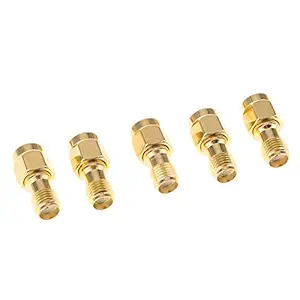 FLAWISH SMA Male to Female Connectors, RF Coax Radio Antenna Adapters (Pack of 10)