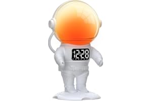 Ankilo Kids Alarm Clock with Night Light, White Noise Sound with 21 Natural Sounds, Bluetooth Speaker, 22 Lighting Modes, Wake Up Light for Bedroom, Heavy Sleeper, Adults