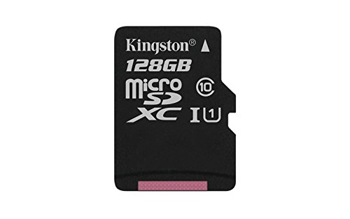 Kingston SDC10G2/128GBSP microSD Klasse 10 bis zu 45MB/s Speicherkarte [Nur Karte]