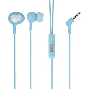 MINISO Pea Earphone with Mic, in-Ear Headphones Comfortable Earbuds Cute Earphones for Mobile Smartphones Apple Xiaomi Realme Oppo Samsung for Mobile Smartphones - Blue, White