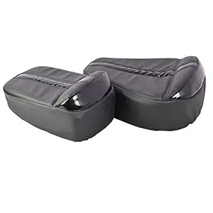 R.J.VON Royal Rexine Soft Seat Cover with Backrest Black For Royal Enfield Classic 350, 500, Classic Chrome, Classic Desert Storm